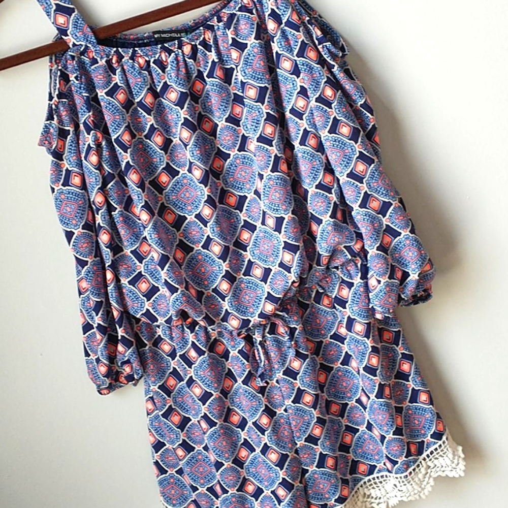 🥳🎉 HP🎉🥳 Michelle Cold Shoulder Romper - XL